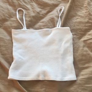 White tank crop top